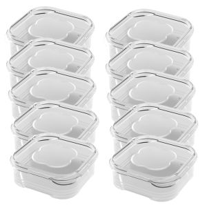 10/20ชิ้น กล่องถนอมเนื้อแช่แข็ง 350 มล กล่องเก็บอาหารโปร่งใส กล่องจัดเรียงผักและผลไม้ กล่องอาหารกลางวันไมโครเวฟทนความร้อน กล่องปิดผนึกสำหรับตู้เย็น