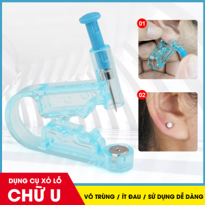 Dụng cụ bấm lỗ tai khuyên mũi 1 lần kháng khuẩn an toàn nhỏ gọn