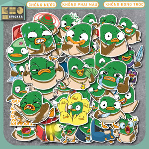 Combo 50 Sticker Green Bird chống nước sticker dán laptop điện thoại đàn guitar mũ bảo hiểm vali.