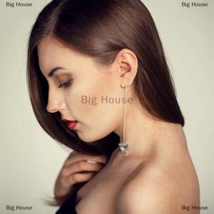 [COD] Big House Hummingbird Long Drop ต่างหูจี้นกพู่คริสตัลจี้ต่างหู