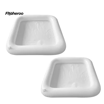 2 PCS 24Inch Inflatable Serving Bar Drinks Inflatable Cooler Table Pool Ice Tray for PartyPicnic &amp Camping