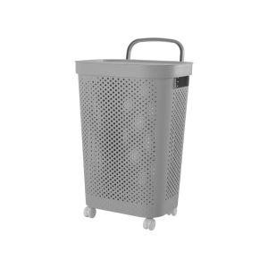 45L/60L Japanese Style Large White/Grey Laundry Basket With Wheel Laundry Bag Basket Bakul Baju KotorBeroda