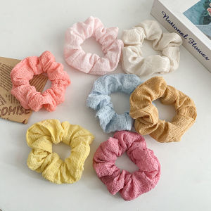 🎀Ready Stock🎀Korean Style Fluffy Scrunchies Plush Elastic Hair Rope Cute Candy Colour Hair Ties🧸毛绒发圈糖果色大肠发圈泡泡纱甜美头绳🧸