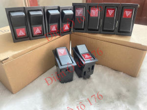 COMBO 5 công tắc cảnh báo ưu tiên 6 chân có đèn cảnh báo. Công tắc số 4 hình tam giác đỏ.