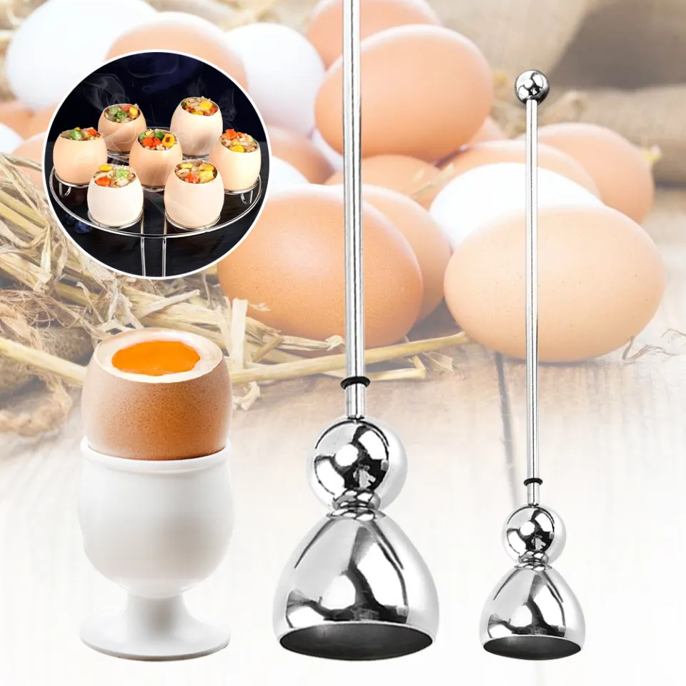 Boiled Egg Cracker Topper Stainless Steel Shell Separator