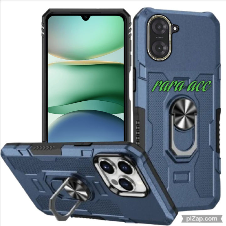 Case Hp Xiaomi POCO C71 Hardcase Armor Ring Hit Eye Robot Casing Kickstand Hybrid Ring Holder