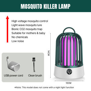 🇸🇬Electric Shock Mosquito Kille Lamp Portable Mosquito Killer Lamp Insect Lamp Indoor Quiet UV Light