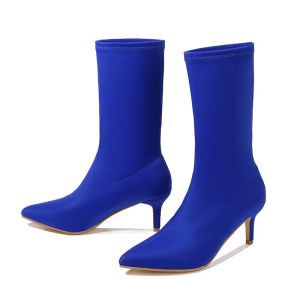 Waterproof Heel Boots Pointed toe / Stiletto Boots Mid Calf