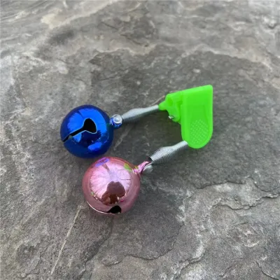 1pcs Fishing Alarm Bells Plastic Fishing Rod Clips with Dual Alert Bells