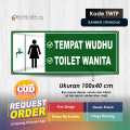 SPANDUK BANNER TEMPAT WUDHU KODE TWTP HIJAU. 
