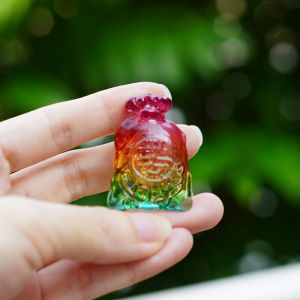 Tượng thần tài may mắn thu hút tài lộc bằng pha lê tượng thần tài phong thủy trang trí đồ thờ cúng ban thần tài