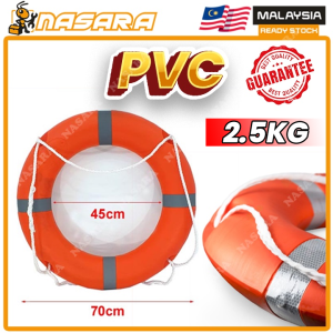 Nasara Marine Lifebuoy Safety Swimming Ring Reflective Life-Saving Water Floating Rope Pelampung Keselamatan Kehidupan