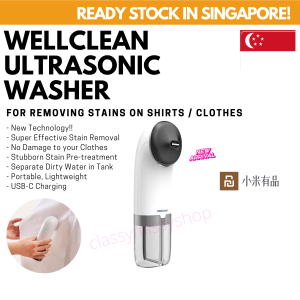 Wellclean Portable Ultrasonic Fabric Cleaner with USB Charging & Multi-Purpose Handheld Washing Machine for Stain Removal