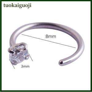 tuokaiguoji 1pc Stainless Steel CZ Earring Studs Ear Bone Cartilage Helix Tragus Daith Conch Rook Hoop Earring Women Body Jewelry