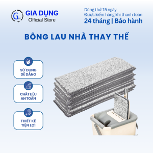Bông lau nhà miếng lau nhà chữ nhật thay thế G01 cho cây lau nhà tự vắt size 12x32cm