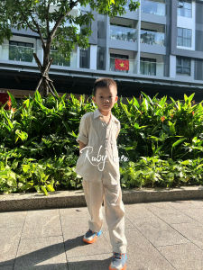 Quần dài chất liệu 100% Linen washed cho bé trai từ 3-11 tuổi. [JUNE LINEN-KIDS] #VQD01