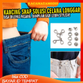 🔥1 set Kancing celana pengecil pinggang jeans longgar kebesaran model kait cantolan cetet button snap jepret pengait lepas pasang bahan. 