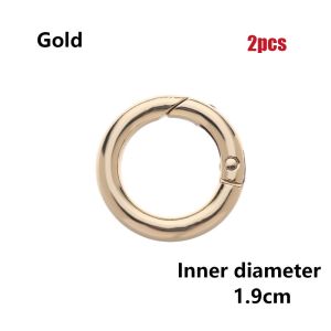 MADEWITH 2/5pcs Black gold silver Zinc Alloy Hooks Round Push Trigger Snap Clasp Clip Bag Belt Buckle Spring O-Ring Buckles Carabiner Purses Handbags