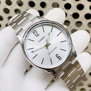 CASIO MTP-V005D หน้าปัด40มม. นาฬิกาชาย สายสแตนเลส  กันน้ำ เรืองแสงได้ คาสิโอแท้ รับประกันศูนย์1ปี