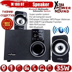 ADVANCE M180BT Audio Speaker Multimedia 2.1 Super Subwoofer SystemBluetooth Super Bass - USB - SD Card - Radio - // Speaker Bluetooth Aktif Speaker Aktif Extra Subwoofer ~ COD