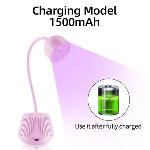 foreverlily Đèn LED làm móng mini Foreverlily 24W Máy sấy móng tay Keo làm móng tay giả Keo khô nhanh Đèn UV làm móng Thiết kế đèn bàn có thể uốn cong 360°