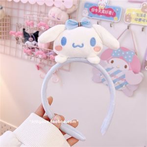 Kawaii Sanrio Hair Band My Melody Kuromi Cinnamoroll Pompom Purin Hair Accessories Anime Cute Cartoon Plush Headdress Girls Gift