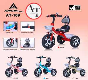 Sepeda Roda Tiga Anak Aviator AT109 Ban Eva