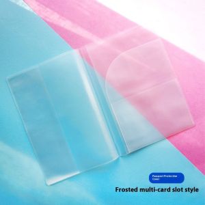 Lacepulse丨 hộ chiếu vượt qua bảo vệ Bìa dày nhiều ngăn đựng thẻ trong suốt mờ không thấm nước và khó mặc nghiên cứu ở nước ngoài PVC hộ chiếu Bìa