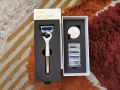Gillette MVP Limited Edition MVP Set  ( 1 X  Premium Metal Handle + 5 X refill blades + 1x Golden Magnetic Stand ). 