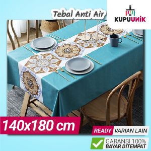 Alas Taplak Meja Makan 4 6 Kursi Premium Bahan PVC Super Tebal Waterproof Anti Air