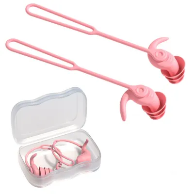 PTK52 1 Pair Không thấm nước Nút Bịt Tai Bơi Lội Thoải mái Silicone Nút tai không thấm nước Chuyên nghiệp Im lặng Nút tai có dây Đồ lặn bơi