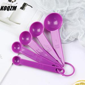 KOQZM 5pcs Baking Cooking Tools Plastic Measuring Spoon Measuring Ladle with Scale