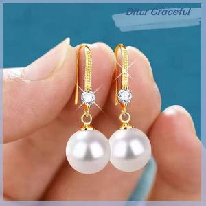 Ditur Jewelry for Women Water Drop Earrings for Women Red White Round Oval Earrings Wedding Engagement Valentines Day Gift