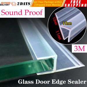 【3M Glass Sealing Strips】10mm H Shape Glass Door Seals Silicone Rubber Shower Room Door Window Weatherstrip Window Door Transparent Strip Glass Door And Window Seal Sound Insulation Strip Self-adhesive Windproof Wooden Door Seam Door Bottom Windshield