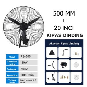 kipas angin dinding Kipas Angin Berdiri 20/30 inch kipas angin dinding Tiga penyesuaian gigi kipas angin Cocok untuk tempat besar di pabrik dan restoran Wall