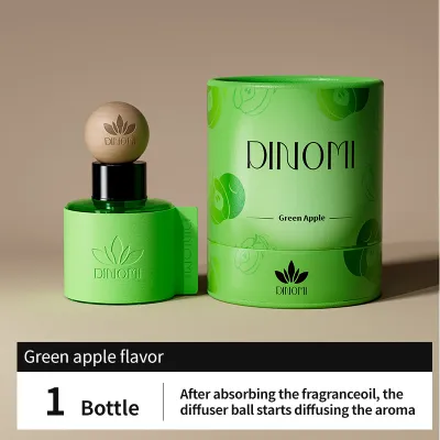 Dinomi High Quality Perfume Kereta Rumah Pewangi Liquid Gel Green Apple Honeydew Melon White Tea Strawberry Wooden diffuser ball