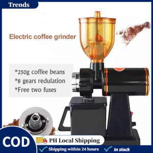 Electric coffee bean grinder small semi-automatic home grinder espresso commercial all-in-one pulverizer