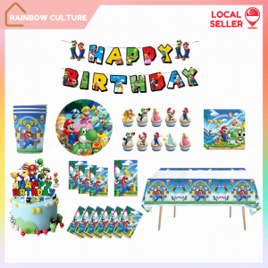 Mario Party Supplies Set/Mario Theme Party Decoration/Event Kit/Birthday Ornament【RainbowCulture】