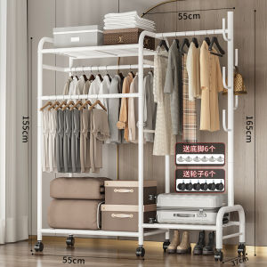 FurnishFiesta Heavy Duty Clothes Rack Bedroom Clothes Hanger Rack Metal Clothes Drying Rack Strong Steel Sampayan Clothing Rack Clothes Hanging Rack