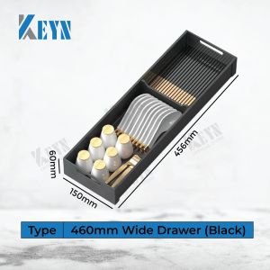 KEYN Aluminum Smart Spaces Kitchen Multi-function Adjustable Divider For Flatware Cutlery Storage Drawer Organizer