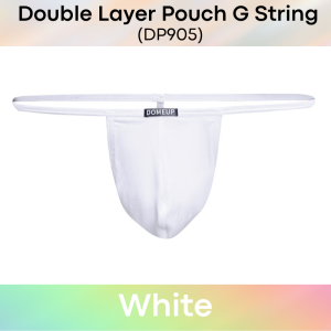 Mens GString: Polyester Double Layer Large Front Pouch GString Underwear (DP905)