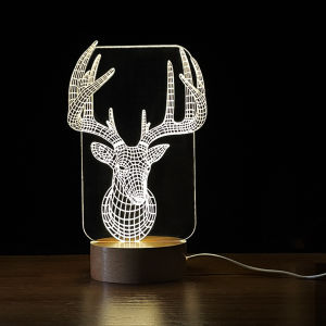 Hale HS-02 LAMP โคมไฟตั้งโต๊ะ 3มิติ ปรับเปลี่ยนแสงไฟได้ 3 ระดับ โคมไฟอ่านหนังสือ โคมไฟตั้งโต๊ะ