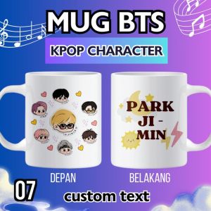 Mug Kartun BTS Kpop Custom Mug Keramik
