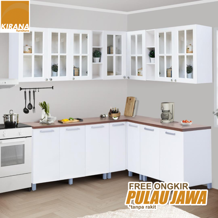 Kitchen Set Kayu Kabinet Dapur Atas Rak Dapur Modern Minimalis