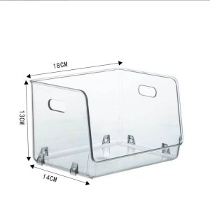 Clear Tabletop Organizer / Desk Organizer / Cosmetic Storage / Stackable Desk organizer [Dear J]