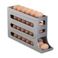 PP Plastic Refrigerator Egg Storage Box 30 Grids Large Capacity Automatic Scrolling Egg Holder Practical Space Saving Roll Off Egg Storage Rack Homeuse. 