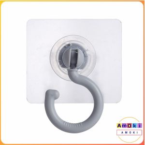 Amoki 360° Rotating Hooks Traceless and No Punching Self-adhesive Wall Hanging Hook