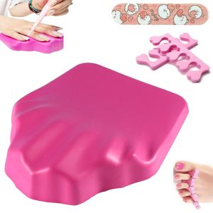 nail hand rest 4pcs Silicone nail accessoriesmani hand restarm rest for nails Nail Art Accessories Tool for Nails Tech Mani Pedi Salon Home Use-pink