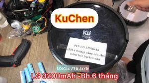 PIN DUNG LƯỢNG CAO 7000MAH (CHÍNH HÃNG-  BH 6 THÁNG) NÂNG CẤP CHO PIN ROBOT HÚT BỤI KUCHEN:  KUR6612/KUR2709/KU8781/KU PPR8881