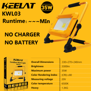 KEELAT Cordless Foldable Portable LED Battery Work Light Rechargeable Floodlight for Camping Outdoor Tent Emergency Home